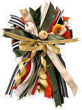 The Golden Season Medium Door Bow – Green, Orange, Gold & Cream Fall Statement Bow