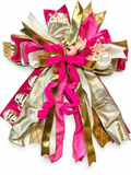 Autumn Grandeur Luxury Oversized Door Bow – Pink, Gold & Ivory Fall Statement Bow