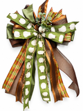 Harvest Manor Luxury Oversized Door Bow – Olive Green, Pumpkin & Copper Fall Statement Bow