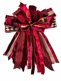 Velvet Midnight Luxury Oversized Door Bow / Burgundy and Gold