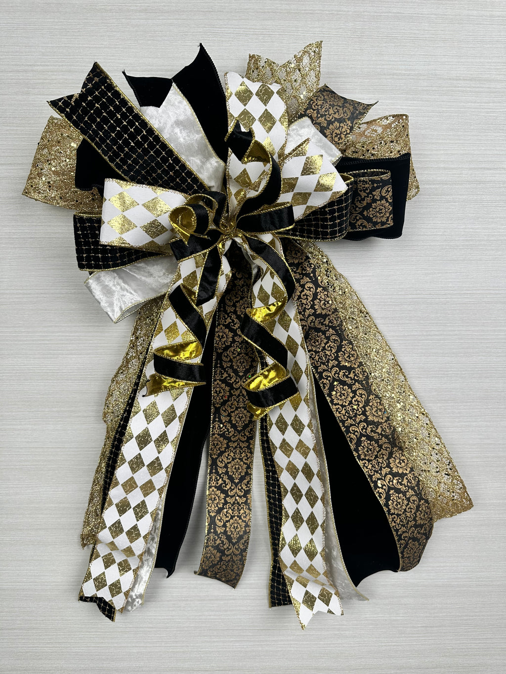 Black Velvet Luxury Oversized Door Bow
