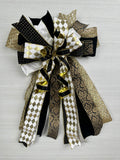 Black Velvet Luxury Oversized Door Bow