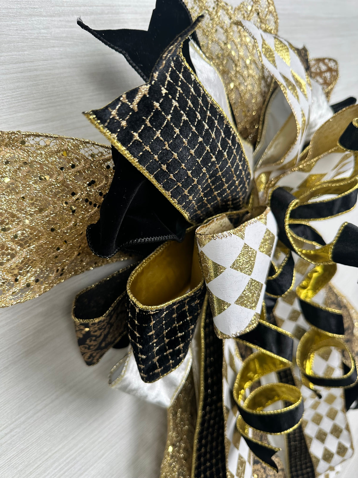 Black Velvet Luxury Oversized Door Bow