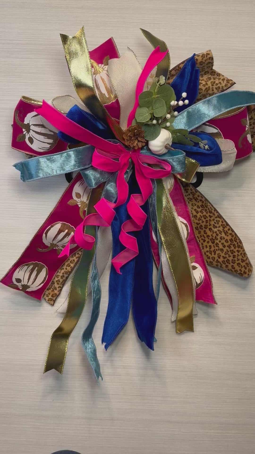 Autumn Rhapsody Luxury Oversized Door Bow – Fall Statement Bow