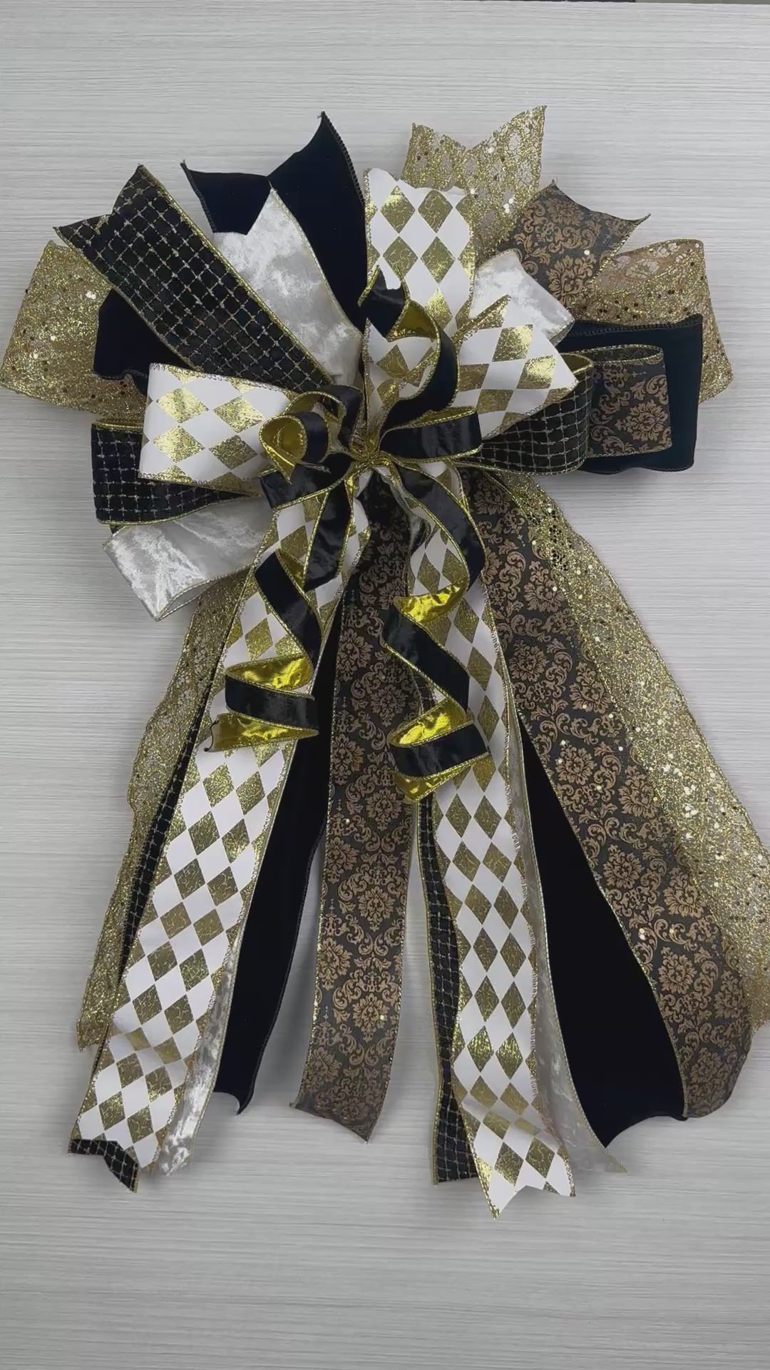 Black Velvet Luxury Oversized Door Bow